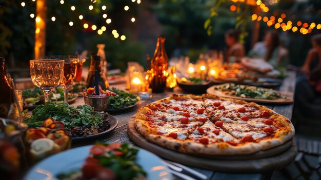 pizza-party-garden-setting